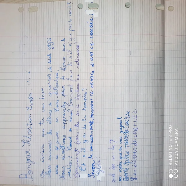 De la part de l'Ecole St Pierre du Gâvre